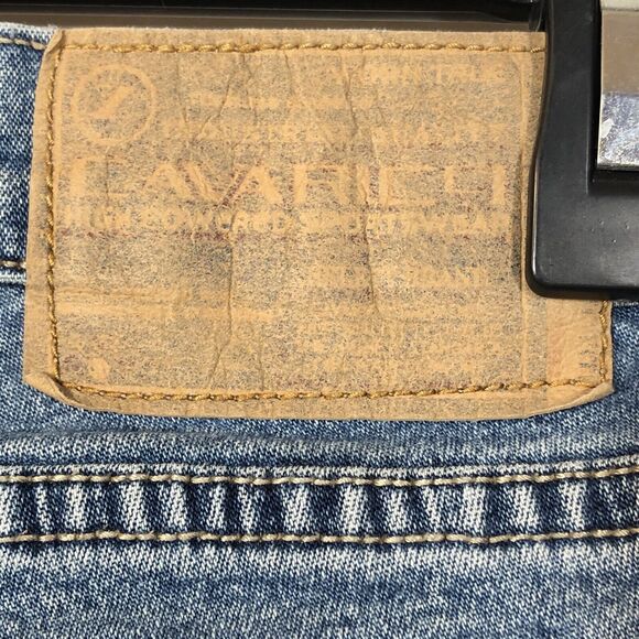 Z Cavaricci Low Rise Jeans Y2K Flare Size 5 Grommets Blue Vintage Distressed - Picture 11 of 15